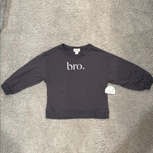 NWT “Bro” Washed Black Long Sleeve